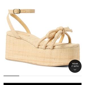 Loeffler Randall Women's Hudson Raffia Platform Sandals